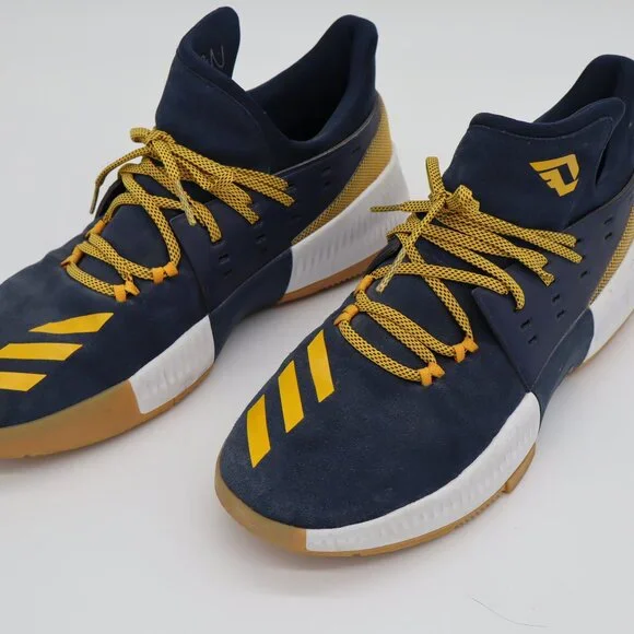Adidas Dame 3 Basketball Shoes Navy  Gold BY3190   Size 13 - Picture 2 of 8